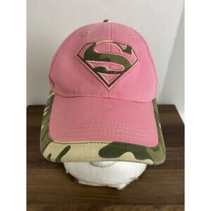 DC Comics SUPER GIRL Logo Pink Camo Hat Cap Baseball Official Adjustable